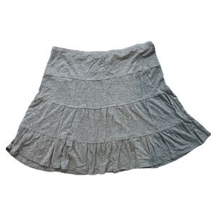 Sophie Max Gray Tiered Skirt Size Small